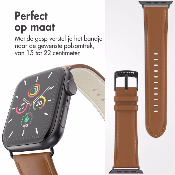 imoshion Classic lederen bandje Apple Watch Series 1 t/m 11 / SE / Ultra (44/45/46/49 mm) - Bruin
