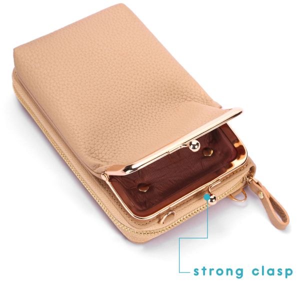 imoshion Vegan Lederen Telefoontasje Crossbody - Beige