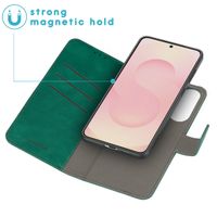 imoshion Uitneembare 2-in-1 Luxe Bookcase Samsung Galaxy S25 Edge - Donkergroen