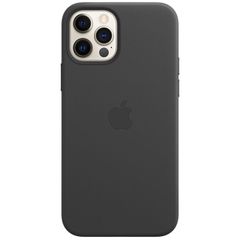 Apple Leather Backcover MagSafe Apple iPhone 12 (Pro) - Black