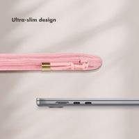 Selencia Corduroy Laptop hoes 15-16 inch - Laptopsleeve - Soft Blush