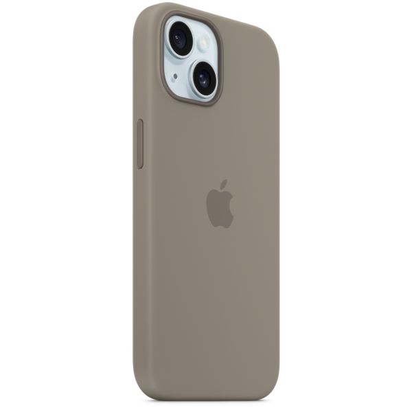 Apple Silicone Backcover MagSafe iPhone 15 - Clay