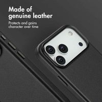 Accezz Leather Back Cover with MagSafe Apple iPhone 17 Pro Max - Onyx Black