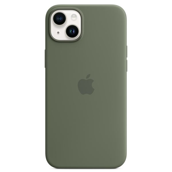 Apple Silicone Backcover MagSafe voor de Apple iPhone 14 Plus - Olive