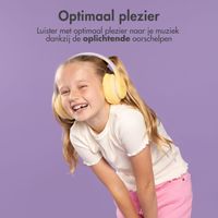 imoshion Draadloze Kinderkoptelefoon LED Light - Decibelbegrenzer - Met AUX kabel - Lavender Lilac / Yellow