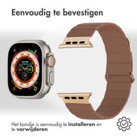 imoshion Magnetisch lederen bandje Apple Watch Series 1 - 11 / SE / Ultra (44/45/46/49 mm) - Bruin
