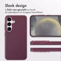 Accezz MagSafe Leather Backcover Samsung Galaxy S25 Plus - Heath Purple