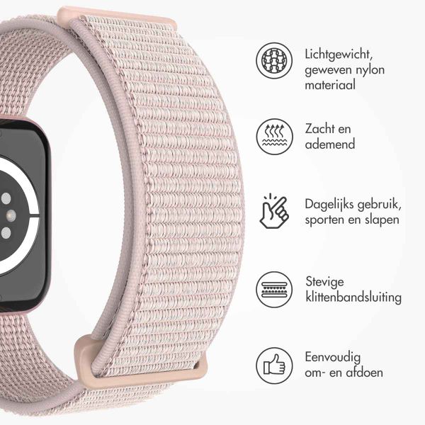 imoshion Nylon bandje Apple Watch Series 1 t/m 9 / SE (38/40/41 mm) | Series 10 / 11 (42 mm) - Light Pink