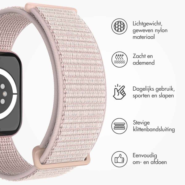 imoshion Nylon⁺ bandje Apple Watch Series 1 t/m 9 / SE (38/40/41 mm) | Series 10 (42 mm) - Light Pink