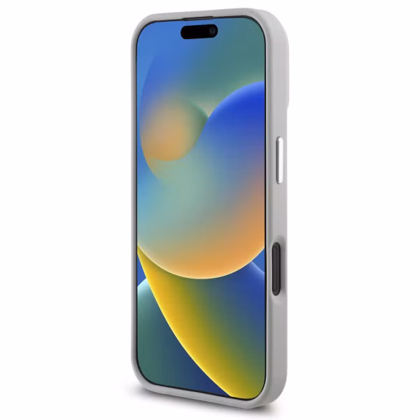 Guess Grained Triangle Case MagSafe Apple iPhone 16 - Beige