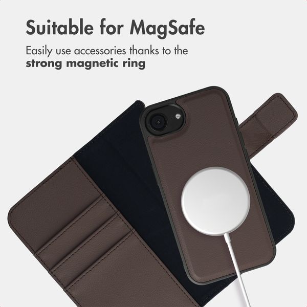 imoshion Detachable 2-in-1 Luxury Bookcase Apple iPhone 17e / 16e - Brown