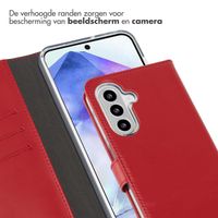 Selencia Echt Lederen Bookcase Samsung Galaxy A26 - Rood