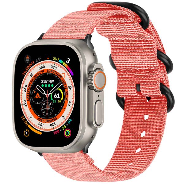 imoshion Nylon bandje Apple Watch Series 1-10 / SE / Ultra (2) - 42/44/45/46/49 mm - Roze