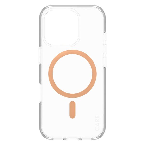 CARE by PanzerGlass Urban Combat Case MagSafe iPhone 16 Pro - Transparant / Peach