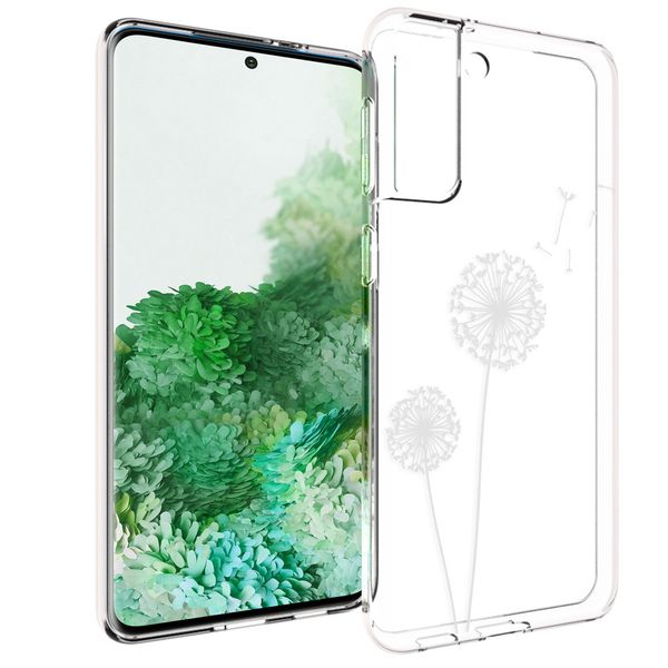 imoshion Design hoesje Samsung Galaxy S21 Plus - Paardenbloem - Wit