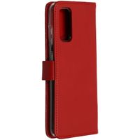 Selencia Echt Leren Bookcase Samsung Galaxy S20 - Rood