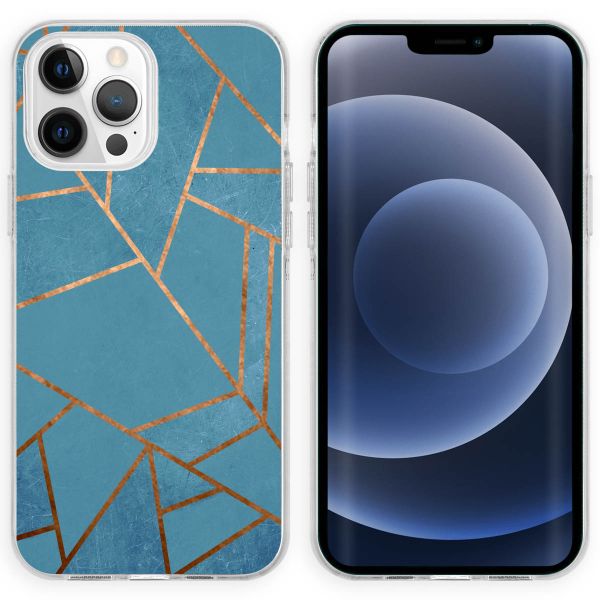 imoshion Design hoesje iPhone 13 Pro - Grafisch Koper / Blauw