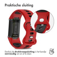 imoshion Siliconen sport bandje Fitbit Charge 5 / Charge 6 - Rood / Zwart