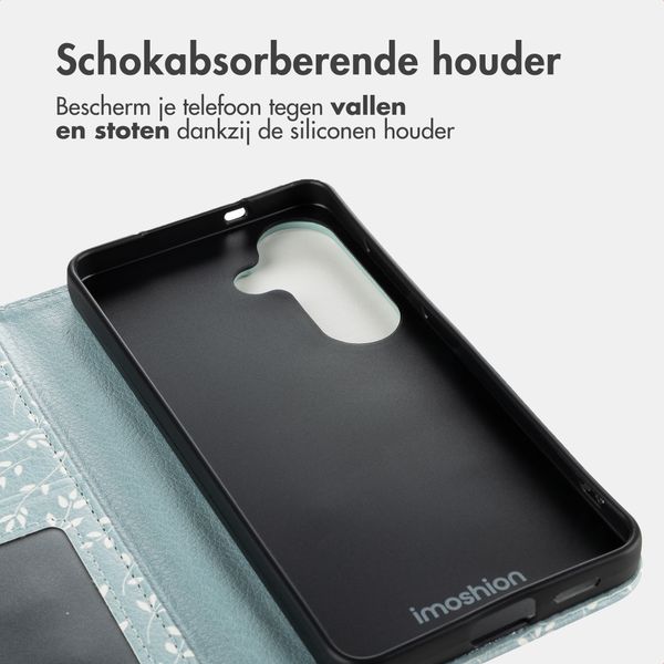 imoshion Design Bookcase Samsung Galaxy S26 - Smoke Green Flowers
