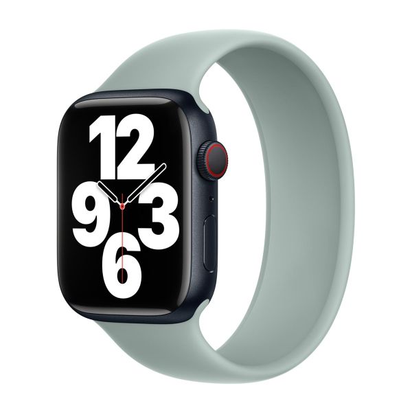 Apple 4 Pack Siliconen solobandje Apple Watch | 38/40/41/42 mm - Maat 5 - White/ Marigold/ Abyss Blue/ Succulent