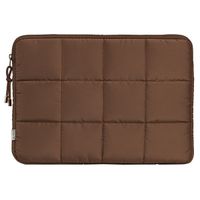 Selencia Puffy Laptop hoes 15-16 inch - Laptopsleeve - Mocha Brown