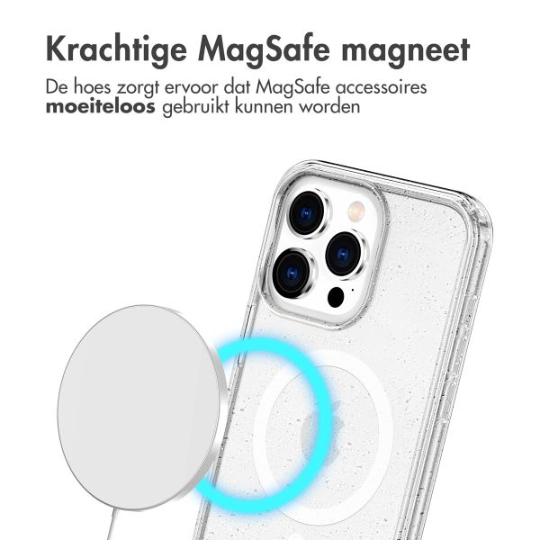 imoshion Sparkle Backcover met MagSafe Apple iPhone 15 Pro Max - Glitter Transparant