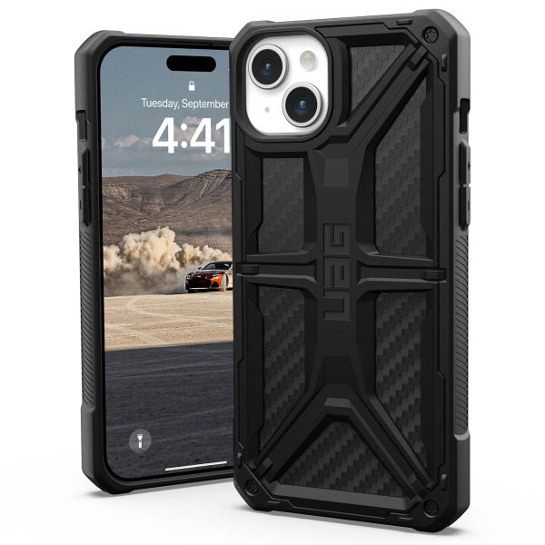 UAG Monarch Backcover iPhone 15 Plus - Carbon Fiber