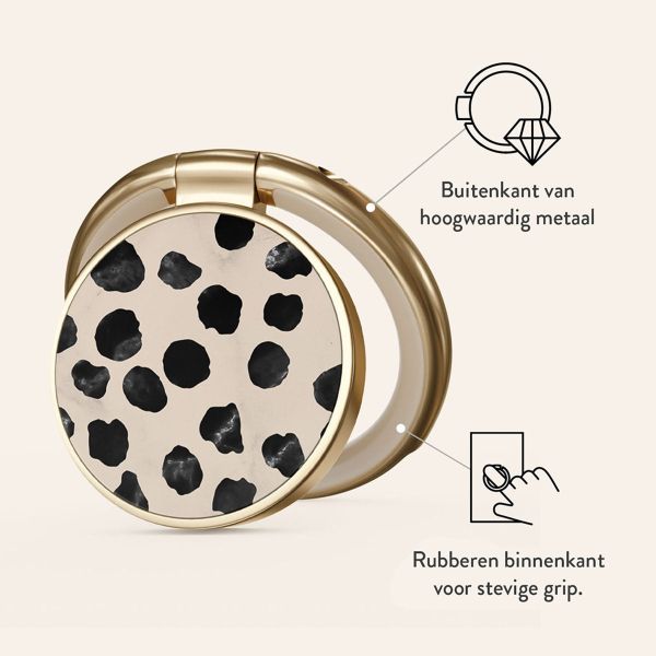 Burga Ringholder Gold - Telefoonring - Almond Latte