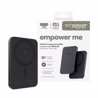 Empower by PanzerGlass Empower Bank Powerbank 5.000 mAh - Draadloze Powerbank - MagSafe en Qi2 - Space Black