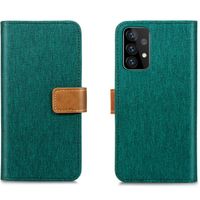 imoshion Luxe Canvas Bookcase Samsung Galaxy A72 - Groen