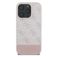 Guess Bottom Stripe 4G Backcover Apple iPhone 16 Pro Max - Roze