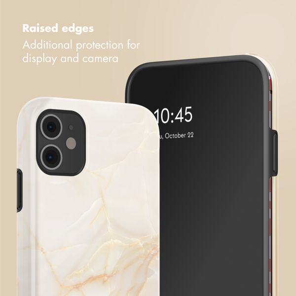 Selencia Vivid Back Cover Apple iPhone 11 - Golden Beige Marble