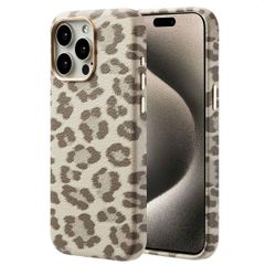 Selencia Sabi Backcover Panterprint met MagSafe Apple iPhone 15 Pro Max - Soft Ivory