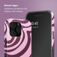Selencia Vivid Back Cover with MagSafe Apple iPhone 16 Pro - Wavy Swirl Pink Plum