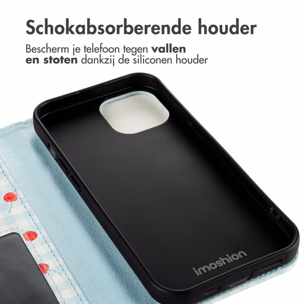 imoshion Design Bookcase Apple iPhone 15 - Cherry Check