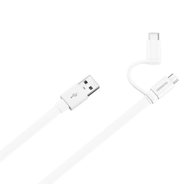 Huawei Originele USB naar Micro-USB & USB-C kabel - 1,5 meter - Wit