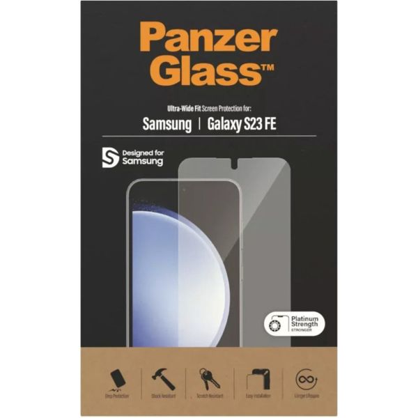 PanzerGlass Ultra-Wide Fit Anti-Bacterial Screenprotector incl. applicator Samsung Galaxy S23 FE