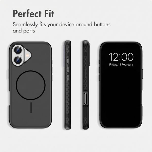 imoshion Colour Back Cover with Thin MagSafe Ring Apple iPhone 17 - Black