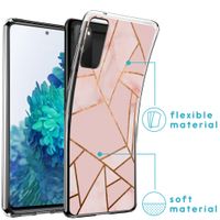 imoshion Design hoesje Samsung Galaxy S20 FE - Grafisch Koper / Roze