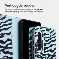 imoshion Design Bookcase Samsung Galaxy A36 - Black Blue Stripes