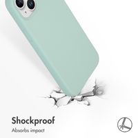 Accezz Liquid Silicone Back Cover with MagSafe Apple iPhone 15 Plus - Sky blue