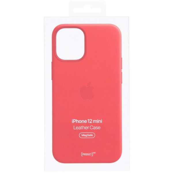 Apple Leather Backcover MagSafe Apple iPhone 12 Mini - Red