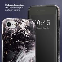 Selencia Vivid Backcover Apple iPhone SE (2022 / 2020) / 8 / 7 / 6(s) - Chic Marble Black