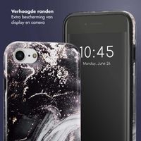 Selencia Vivid Tough Backcover iPhone SE (2022 / 2020) / 8 / 7 / 6(s) - Chic Marble Black