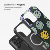 Selencia Vivid Backcover met MagSafe Apple iPhone 15 Pro - Wavy Smiley Green