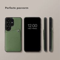 Selencia Riva Backcover met Pashouder Samsung Galaxy S26 Ultra - Sage Green