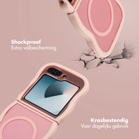 Selencia Wavy Backcover met MagSafe Samsung Galaxy Z Flip 6 - Soft Pink