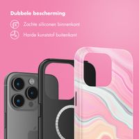 Selencia Vivid Tough Backcover met MagSafe Apple iPhone 15 Pro - Pastel Lipstick Marble