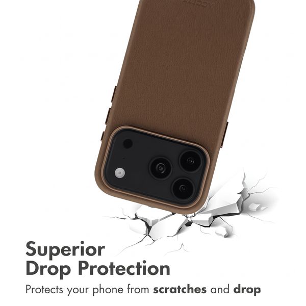 Accezz Leather Case with MagSafe Apple iPhone 18 Pro Max / 17 Pro Max - Coffee Brown