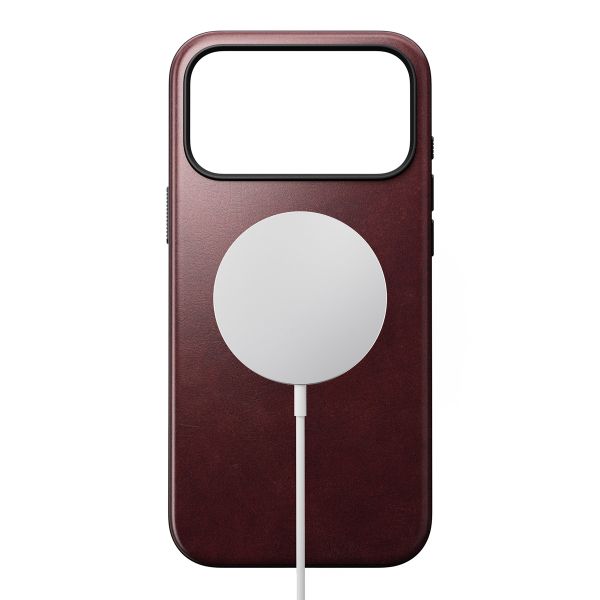 Nomad Modern Horween Leather Case Apple iPhone 17 Pro Max - Burgundy